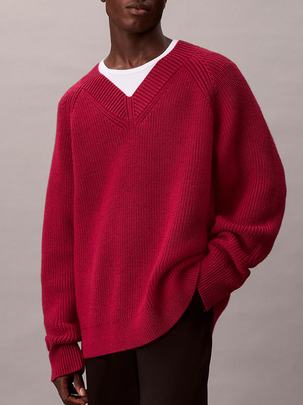 Calvin Klein Maglia Merino Scollo V-2