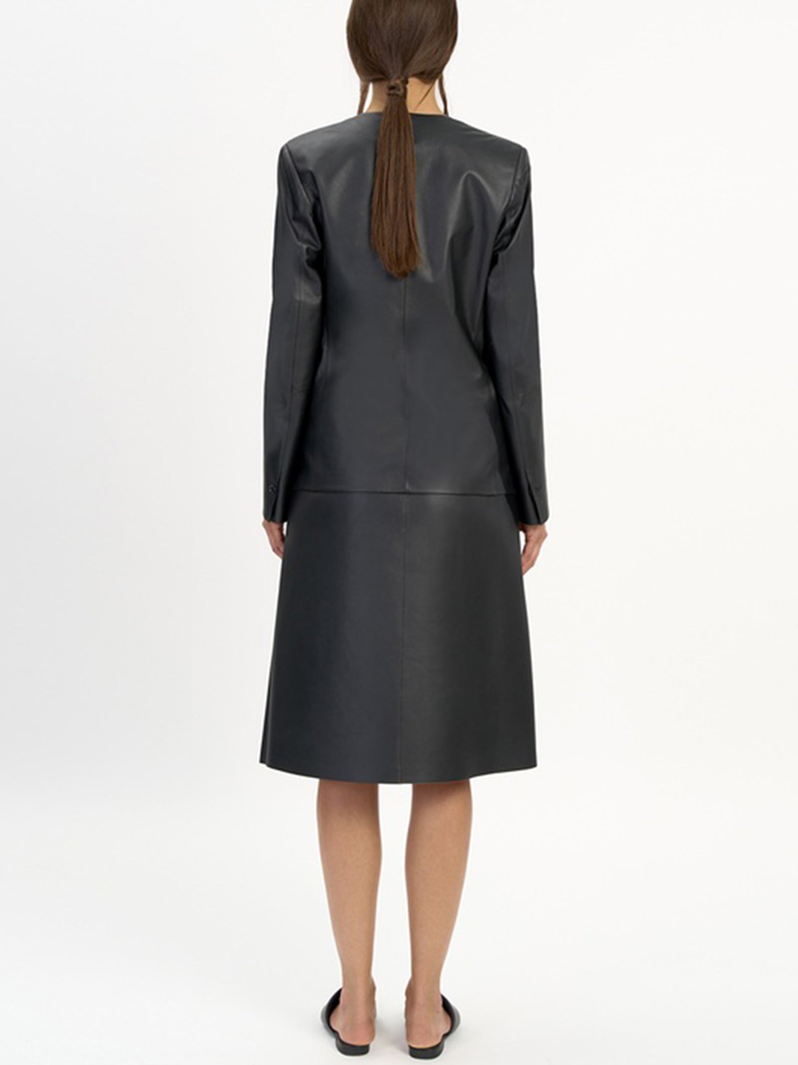 Giacca Blazer In Pelle-3