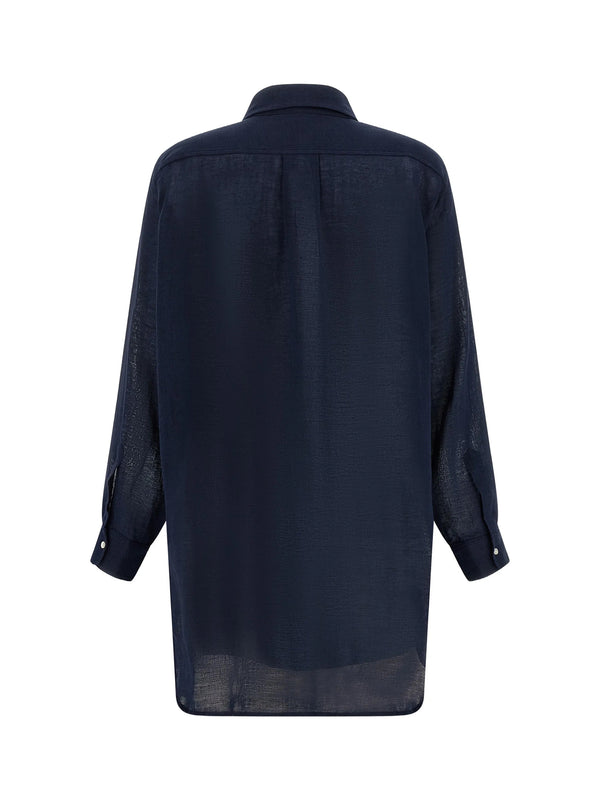 Polo Ralph Lauren Beachwear Camicione Cover Navy Blu-2
