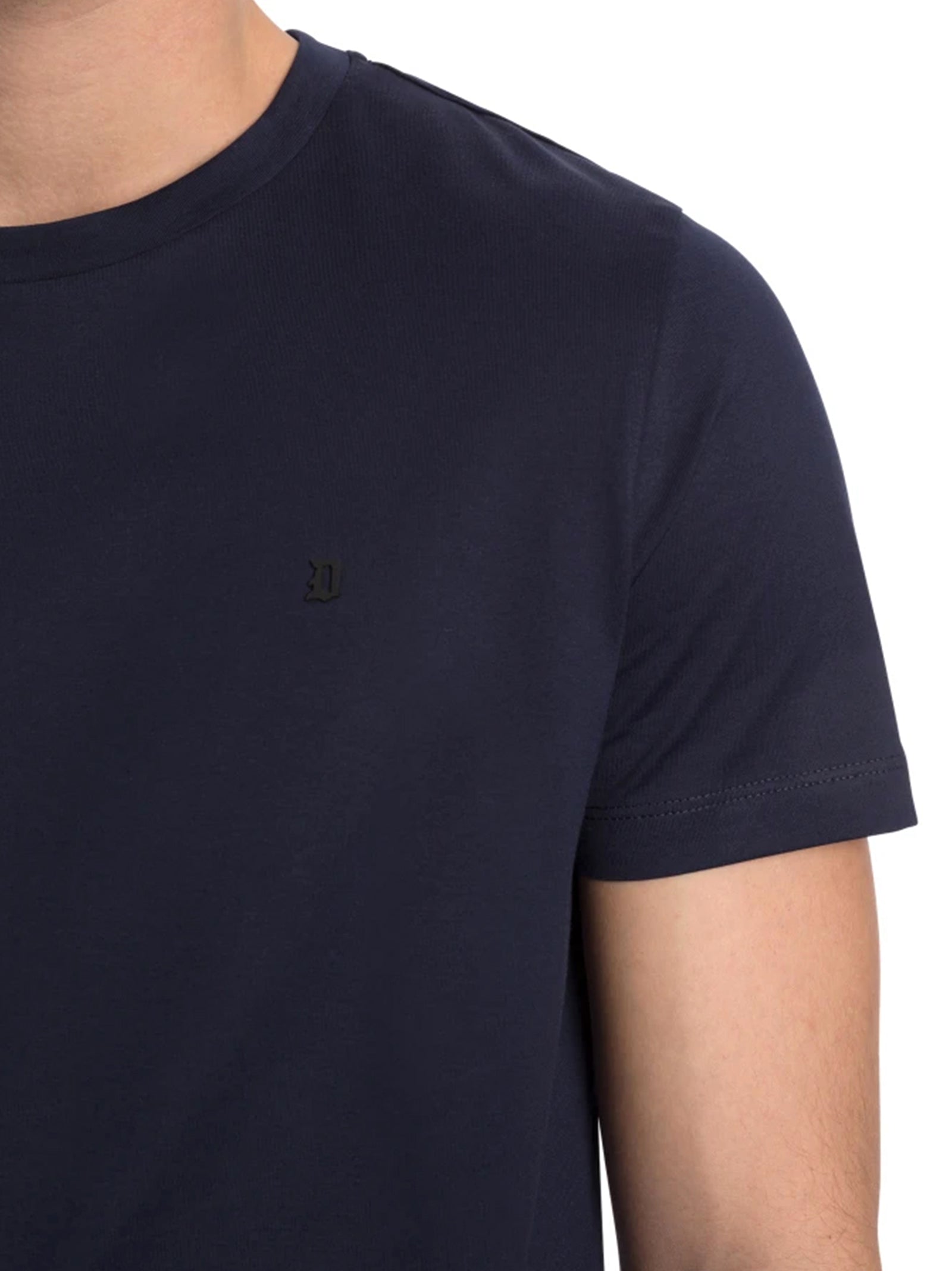 Dondup T-Shirt Girocollo Regular In Jersey Blu Universo-4