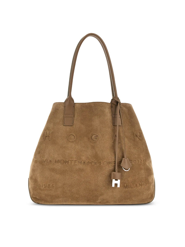 Borsa Shopping Hogan Script Media Beige