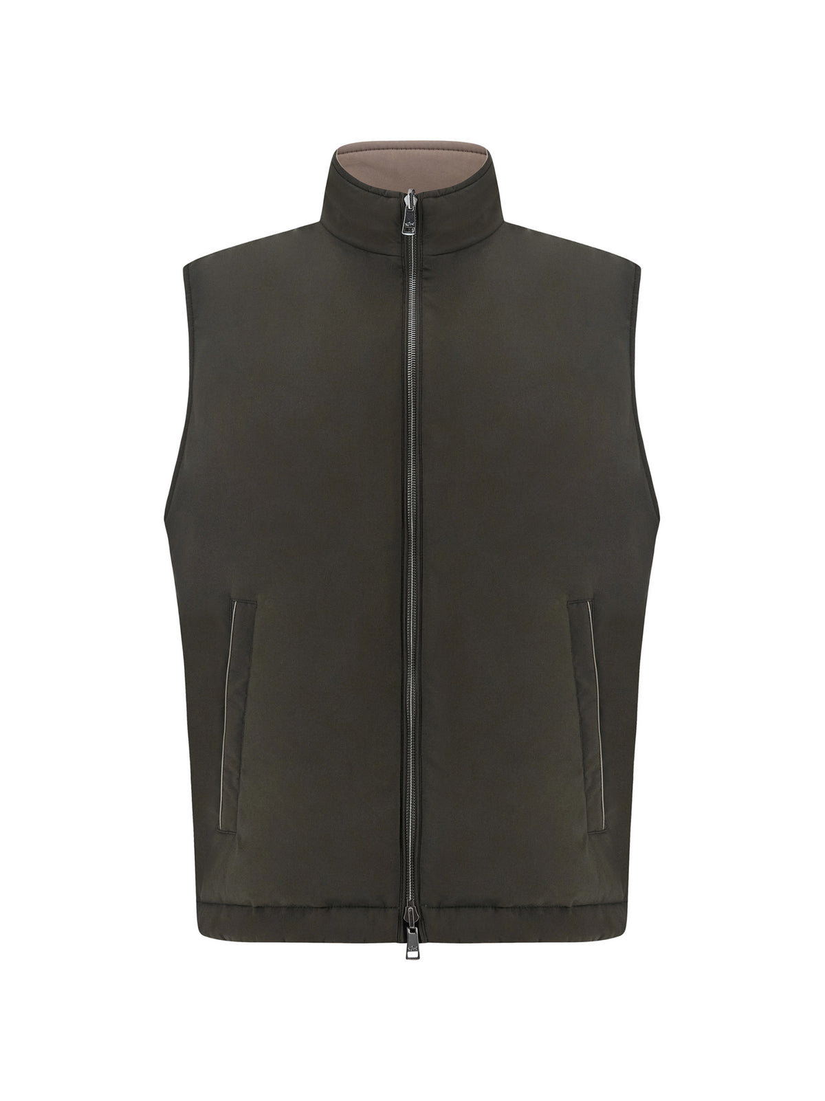 Paul&Shark Gilet Reversibile Verde Militare/Beige-2