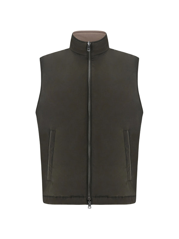 Paul&Shark Gilet Reversibile Verde Militare/Beige-2