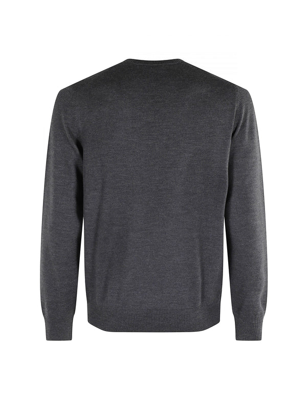 Fay Maglia Girocollo Lana Antracite-2