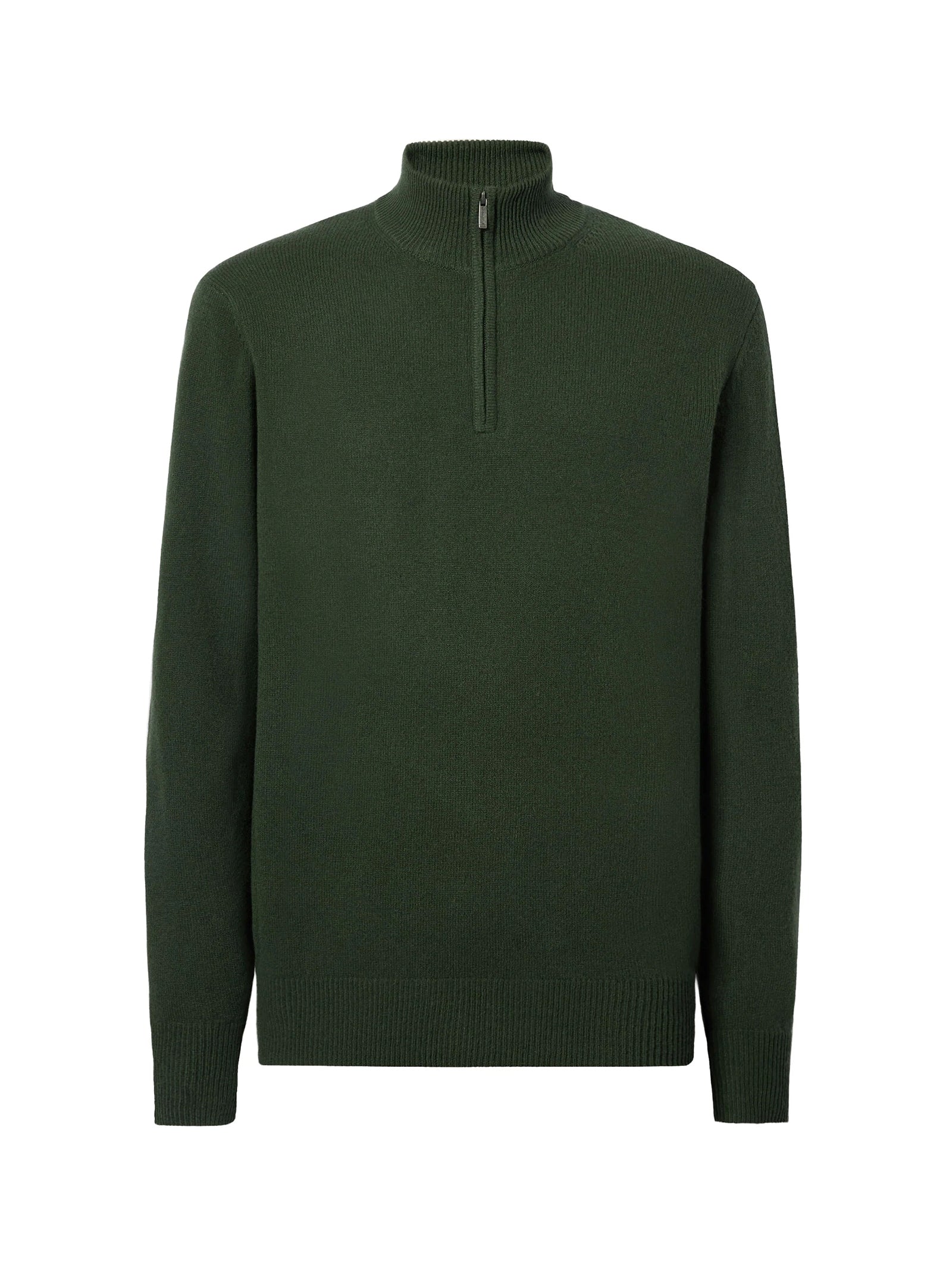 Saint Barth Pullover A Mezza Zip Jermyn In Lambswool Verdone-1