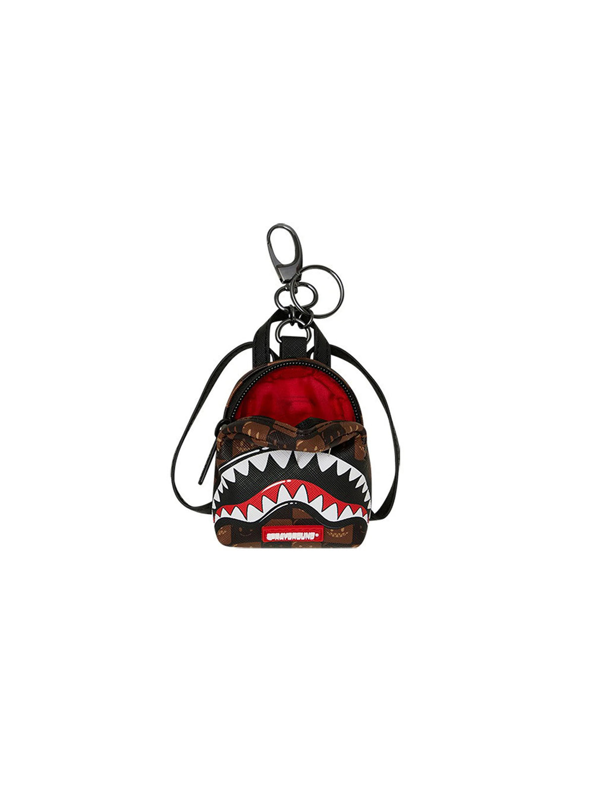 Sprayground Portachiavi Sharks In Paris Wtf Bubble Marrone-3