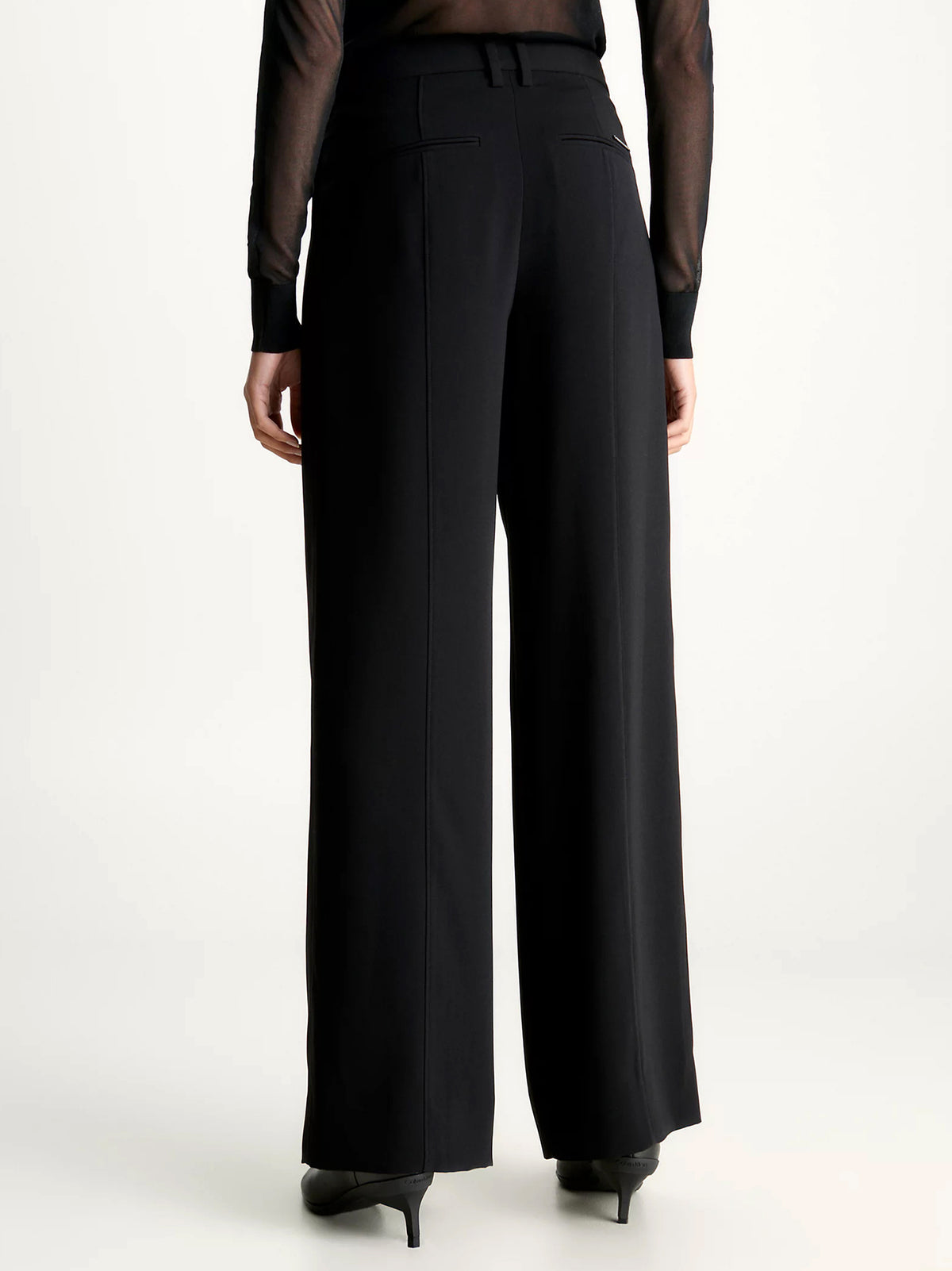 Pantaloni Gamba Larga In Twill-3