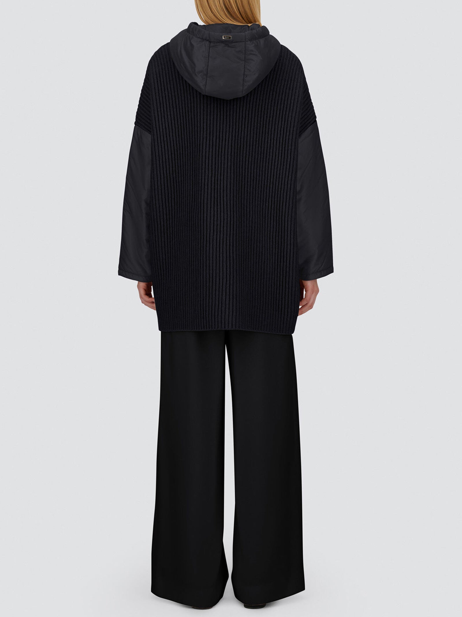Herno Giacca Resort In Wool G.5 E Nylon Ultralight Nera-3