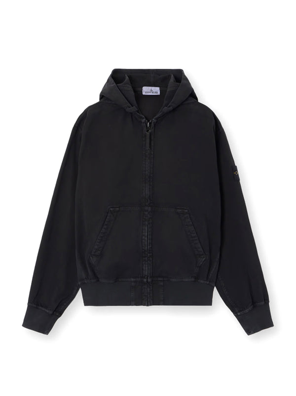 Felpa Zip C/Capp Old Effect