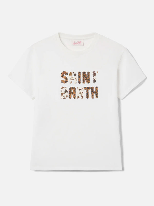 SAINT BARTH T-SHIRT ANIMALIER PATCH BIANCA-SAINT BARTH-EMI0001 00298L