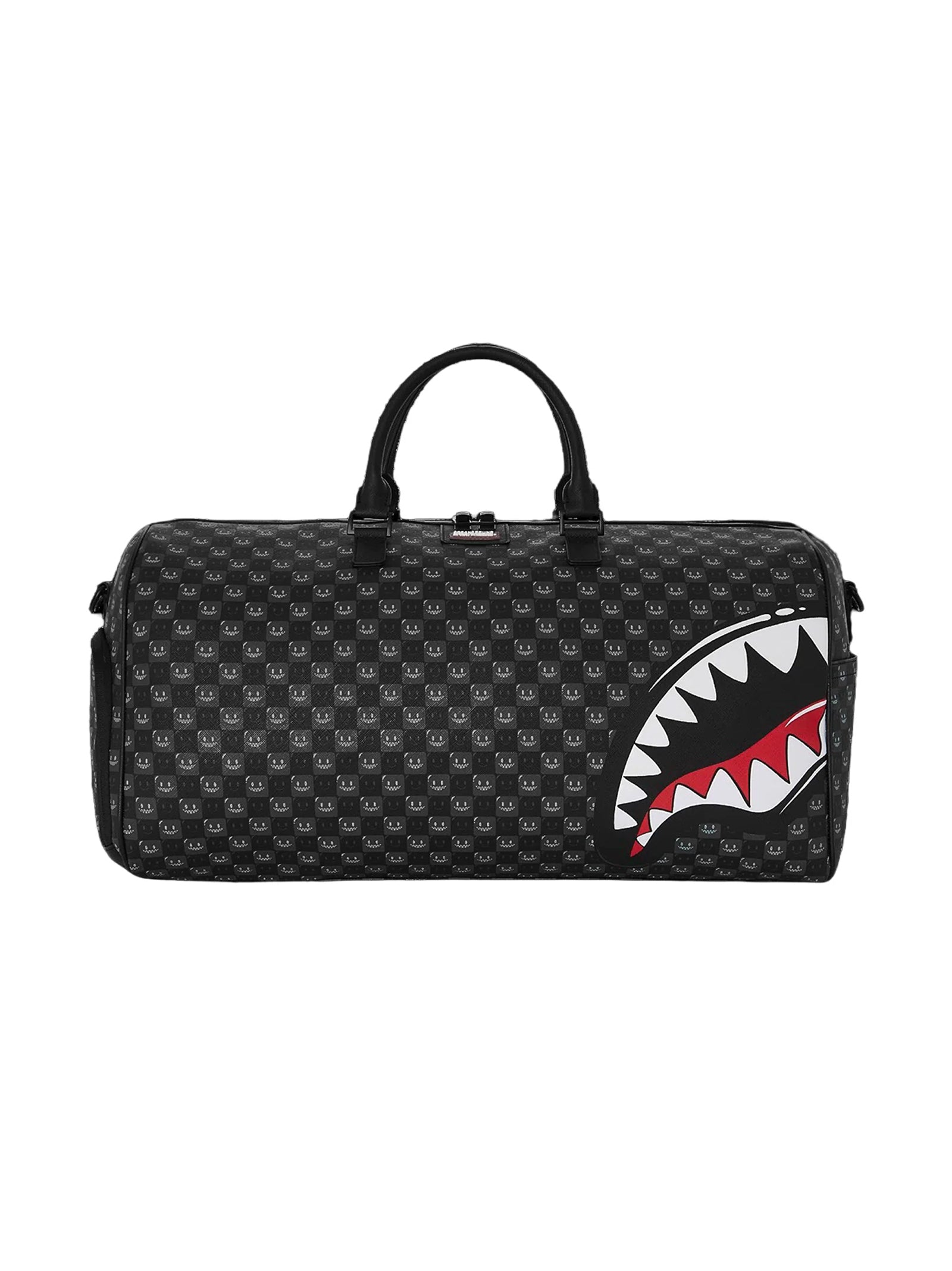 Sprayground Borsone Sharks In Paris Wtf Bubbly Black Check Duffle-1