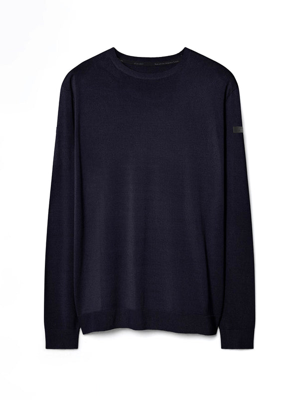 Rrd Maglia Maxell Round Knit  Blue Black