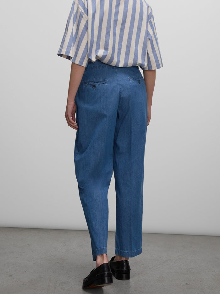 Denim chino trousers-3