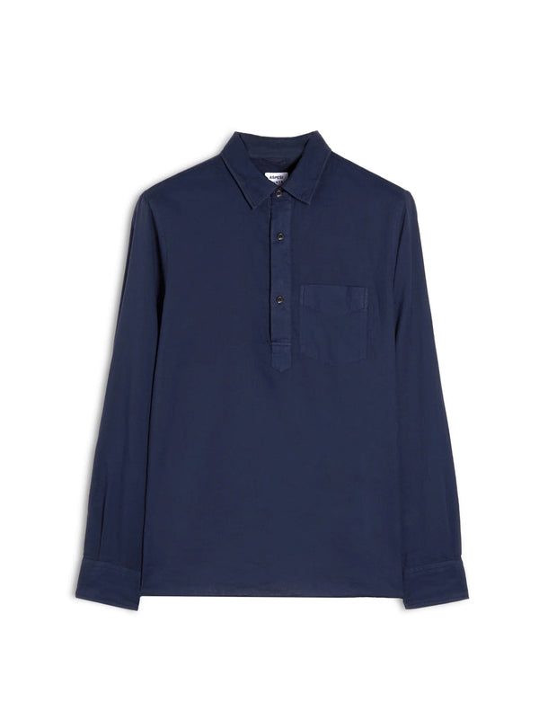 Aspesi Camicia Doppia In Voile Di Cotone Navy