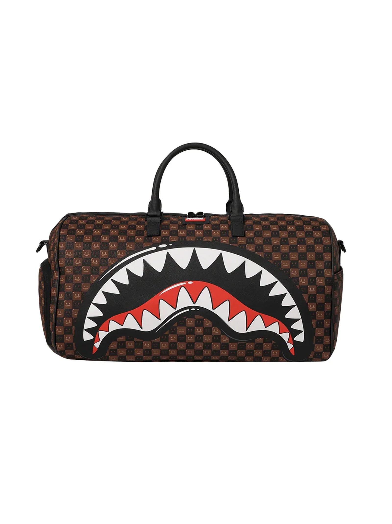 Borsone Sharks In Paris Wtf Bubble Brown Check Duffle-1