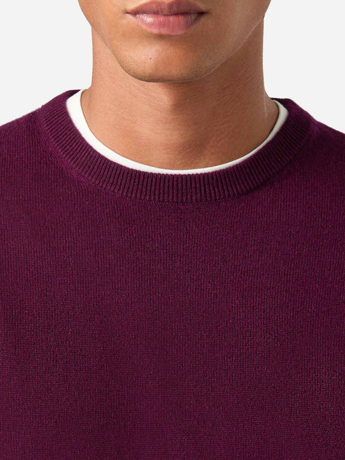 Saint Barth Maglia Girocollo Regent In Misto Lana Merino E Cashmere Melanzana-4
