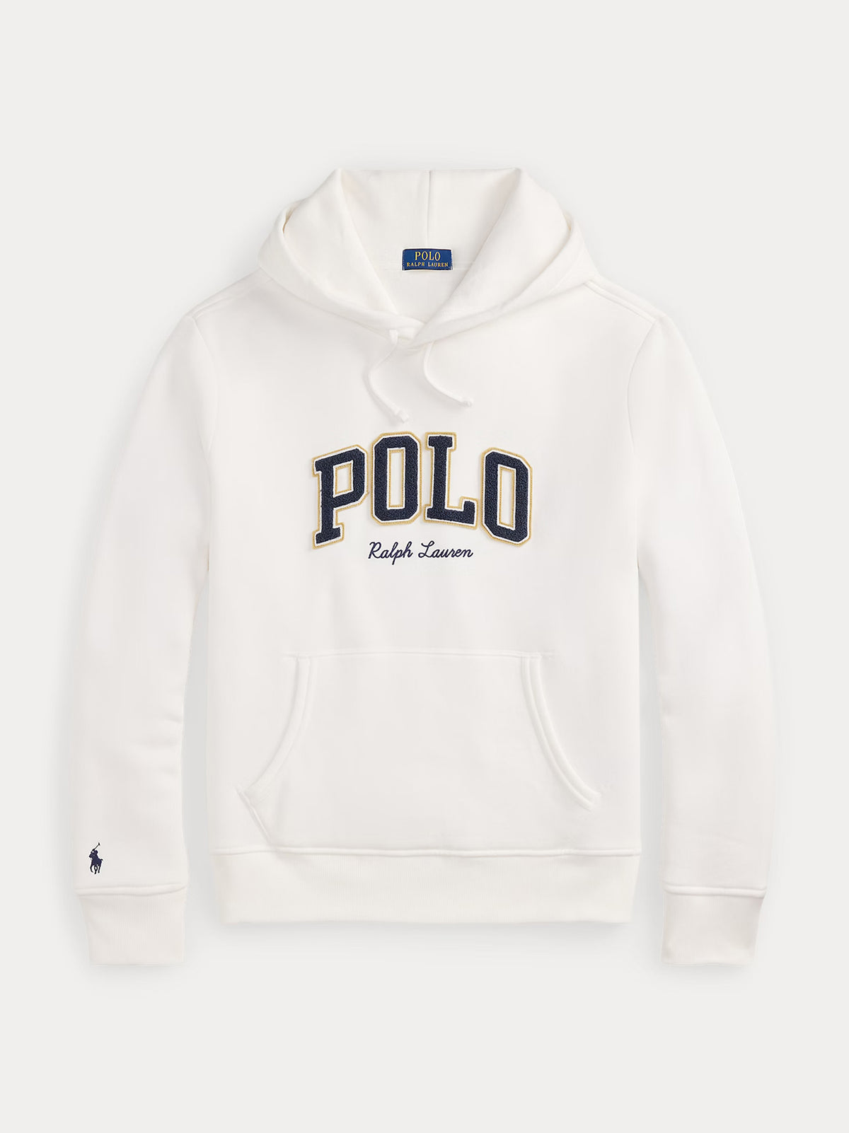 Polo Ralph Lauren Felpa Con Cappuccio E Logo Bianca-1