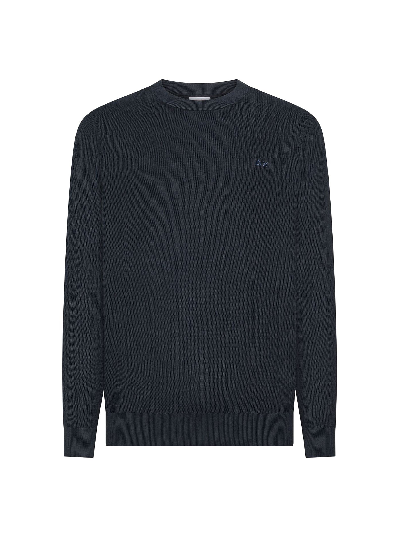 Sun68 Maglia Girocollo Cotone Navy Blue-1