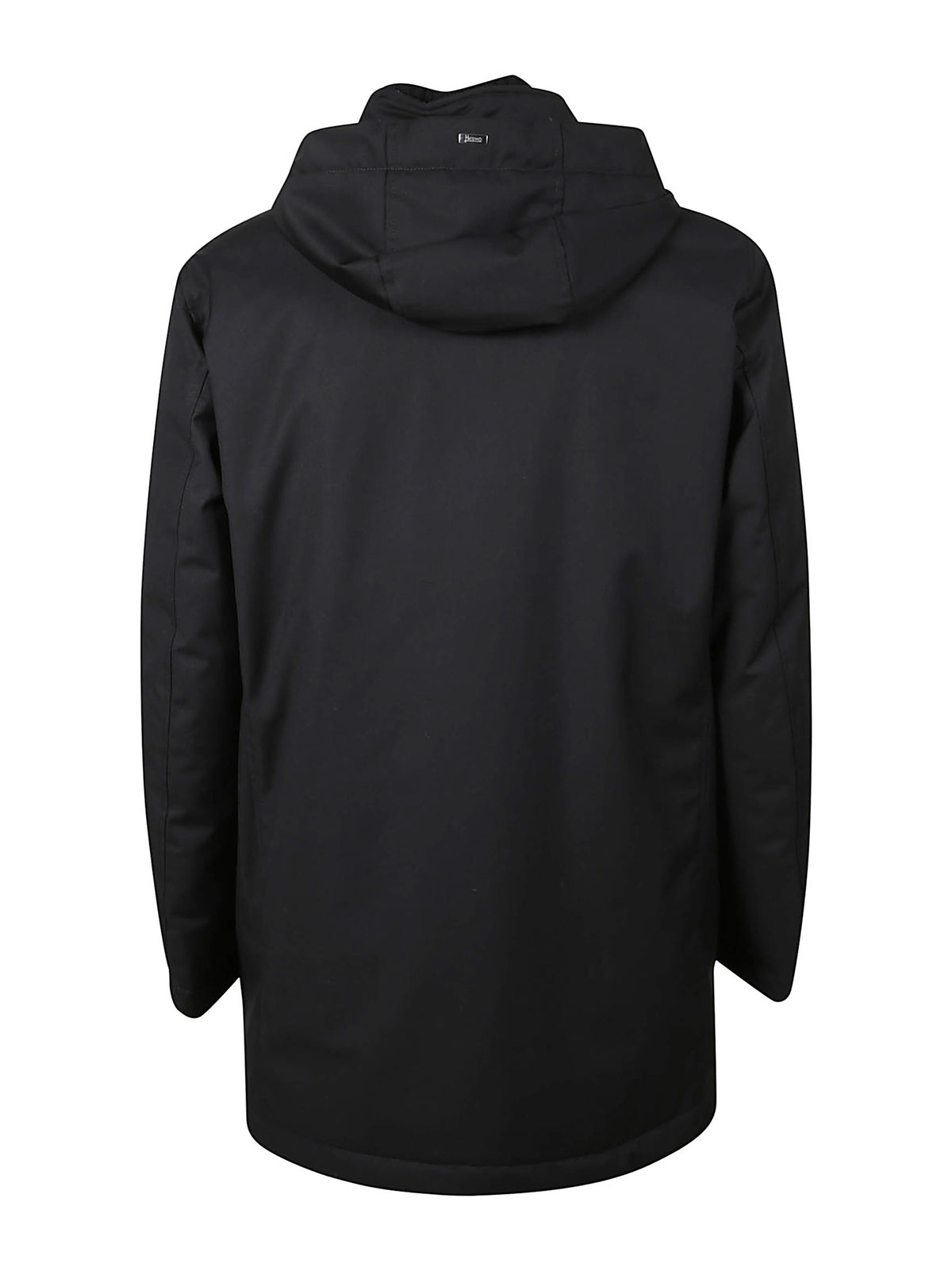 Herno Giaccone Collo In Maglia Nero-2