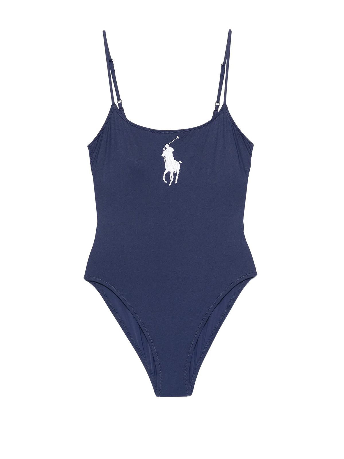 Polo Ralph Lauren Beachwear Costume Intero Con Logo Blu-1
