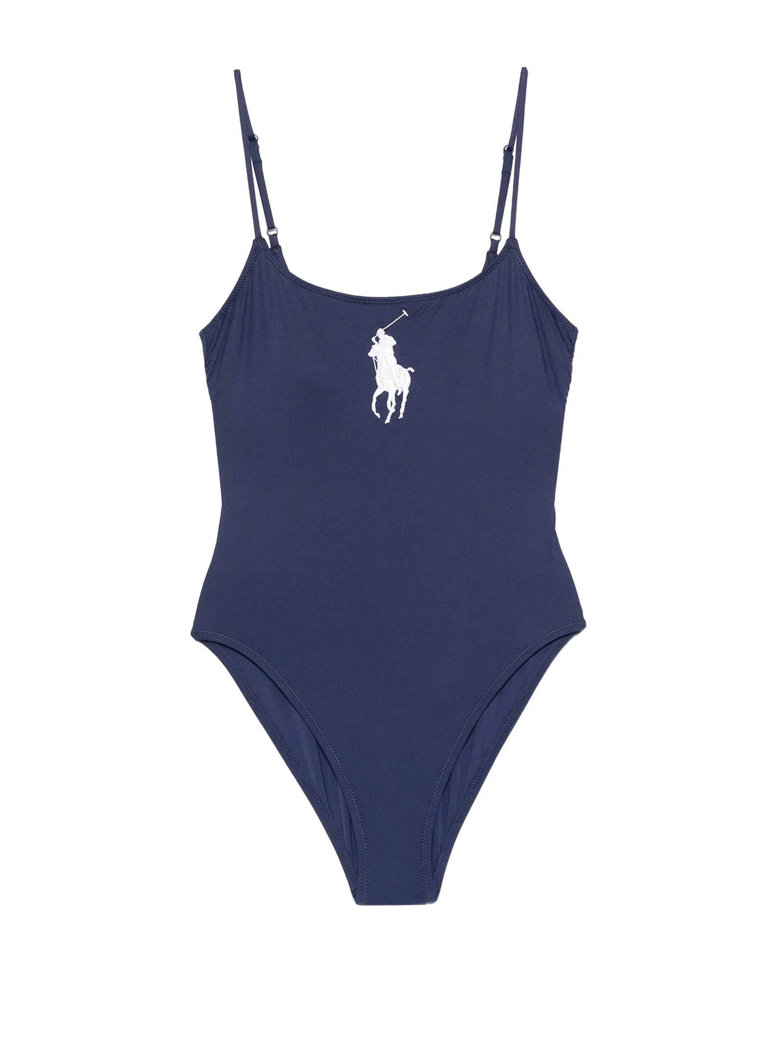 Polo Ralph Lauren Beachwear Costume Intero Con Logo Blu-1