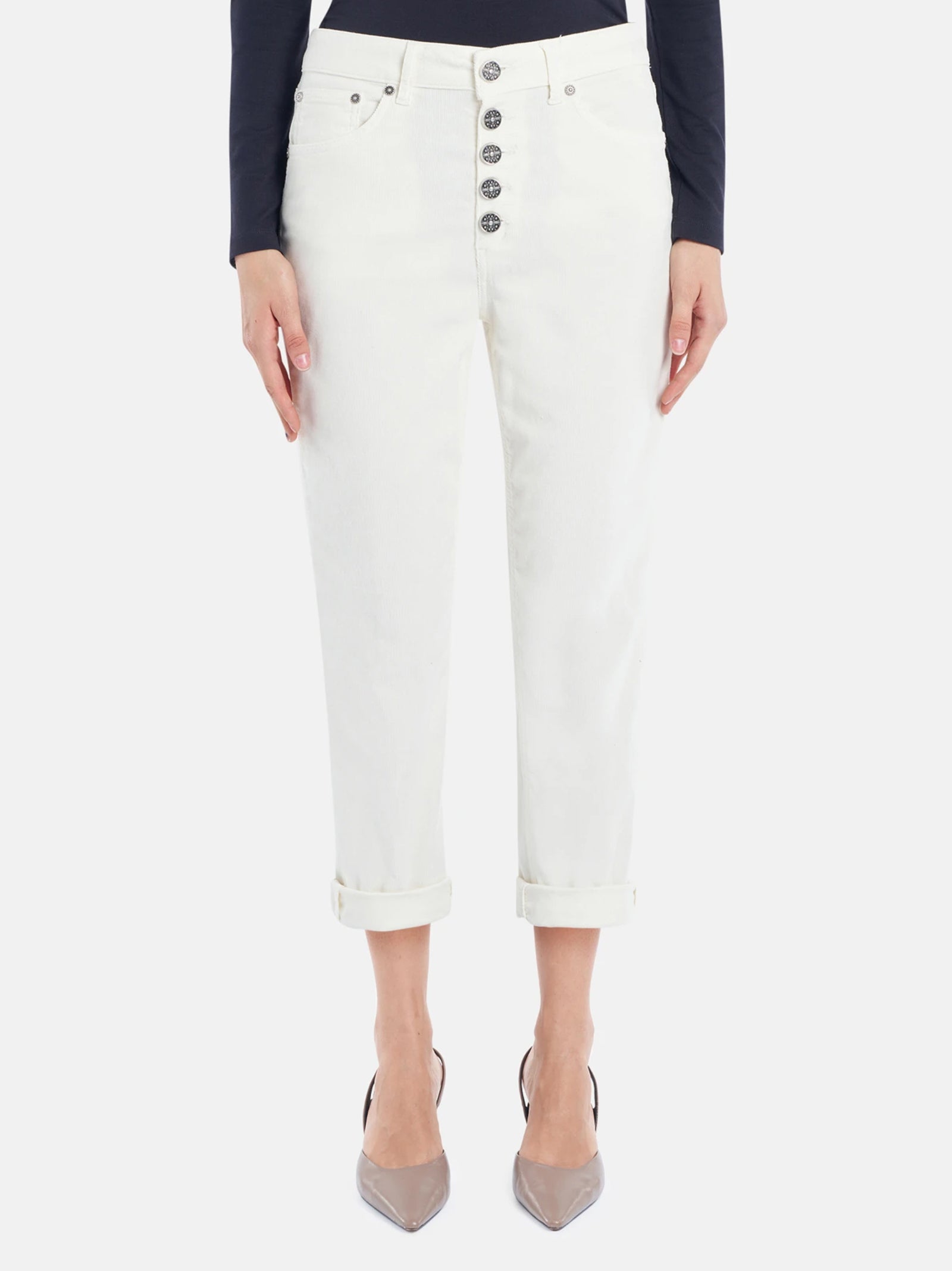 Dondup Pantaloni Koons Loose In Velluto Cotone E Lyocell-2