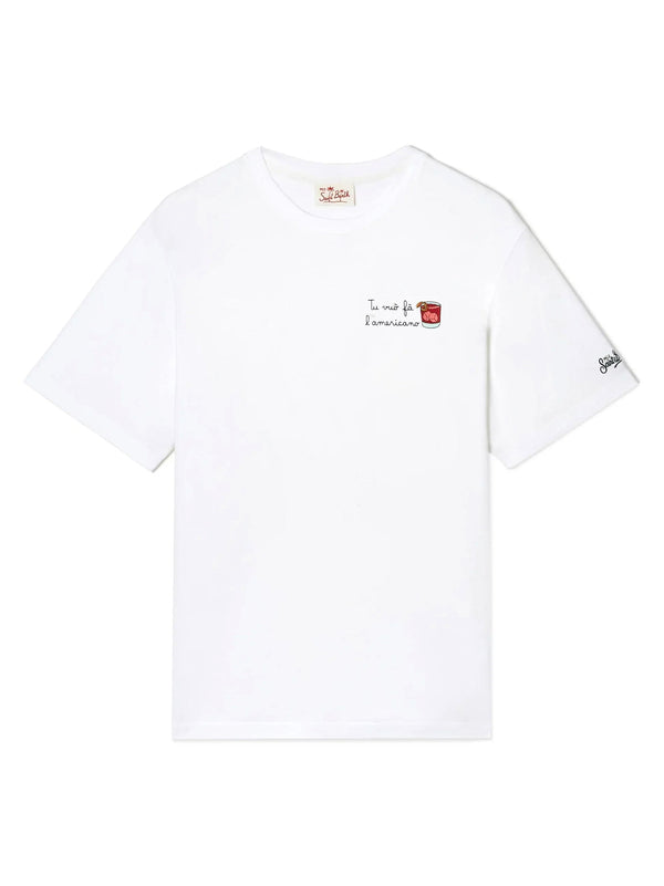 T-Shirt Americano di SAINT BARTH - uomo bianco