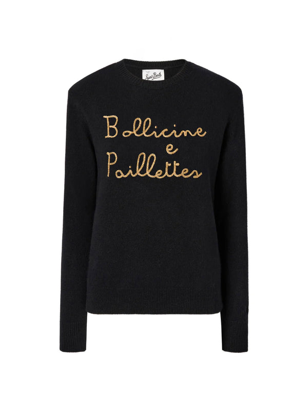 Saint Barth Maglia Girocollo Ricamo Bollicine E Pailettes