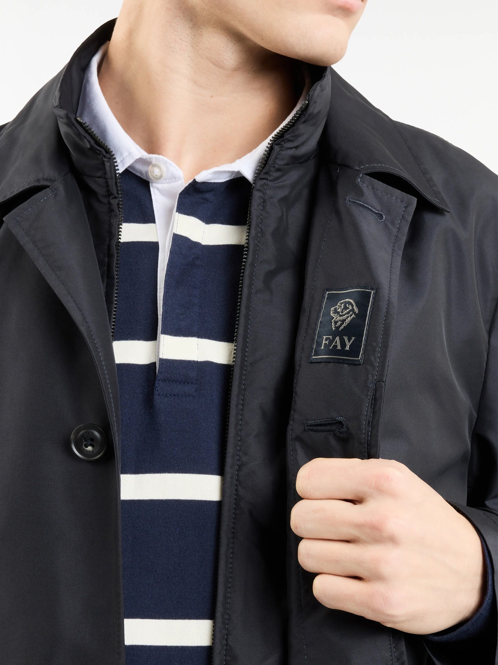Morning Coat In Popeline Tecnico-4