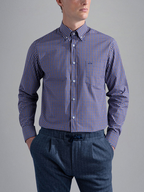 Camicia In Popeline Di Cotone Quadri-2