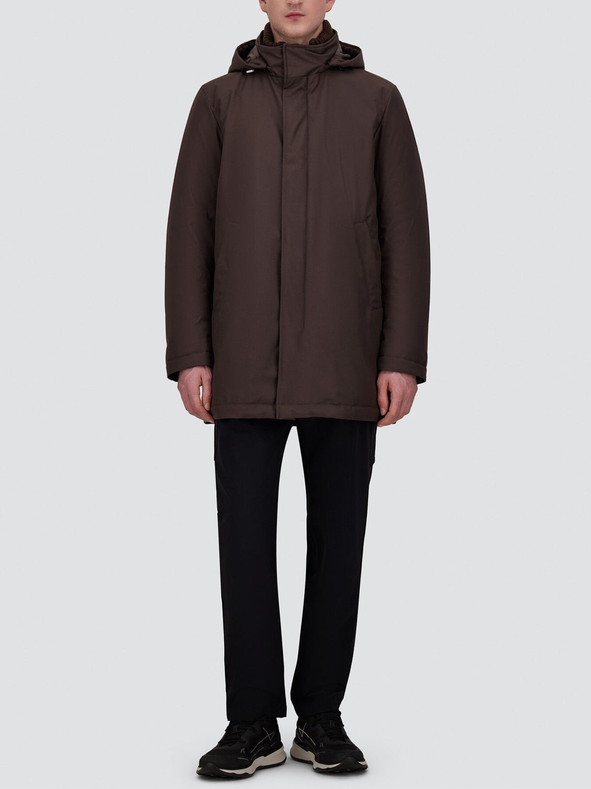 Herno Giacca In New Business E Nylon Ultralight Marrone-2