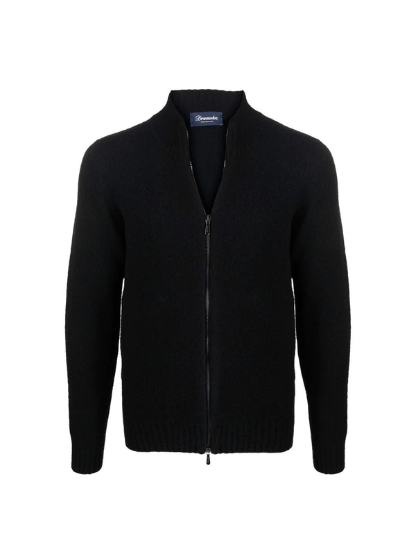 Cardigan Garzato Con Zip