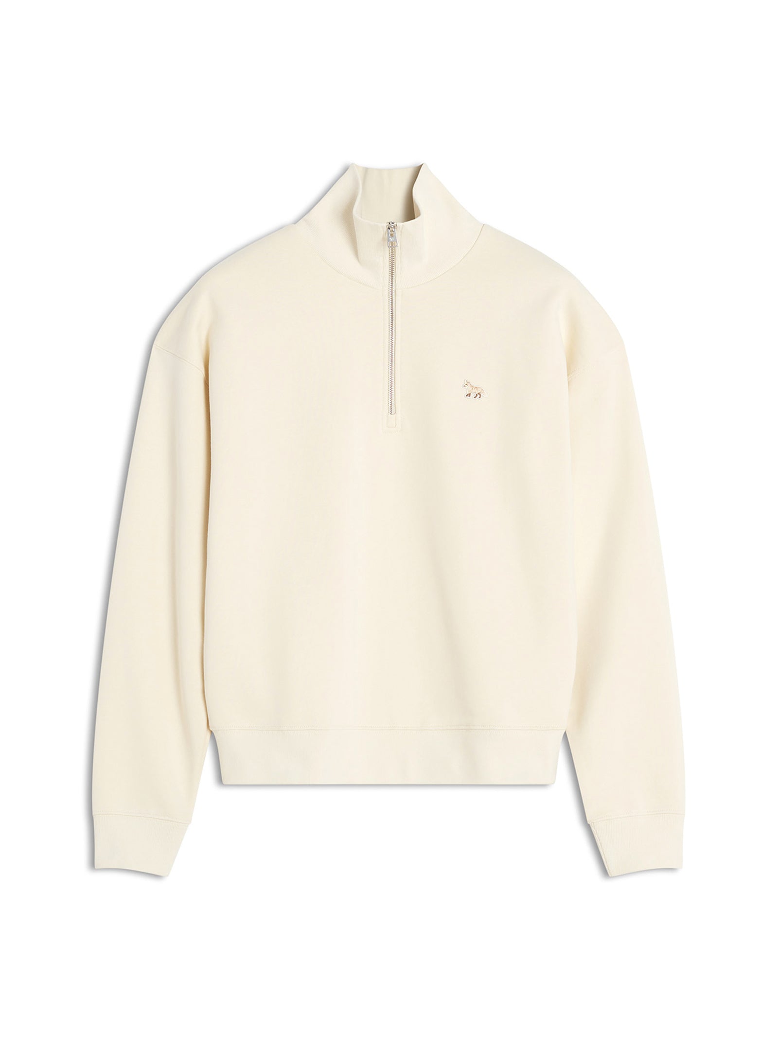 Baby Fox Patch Half Zip Sweatshirt-1