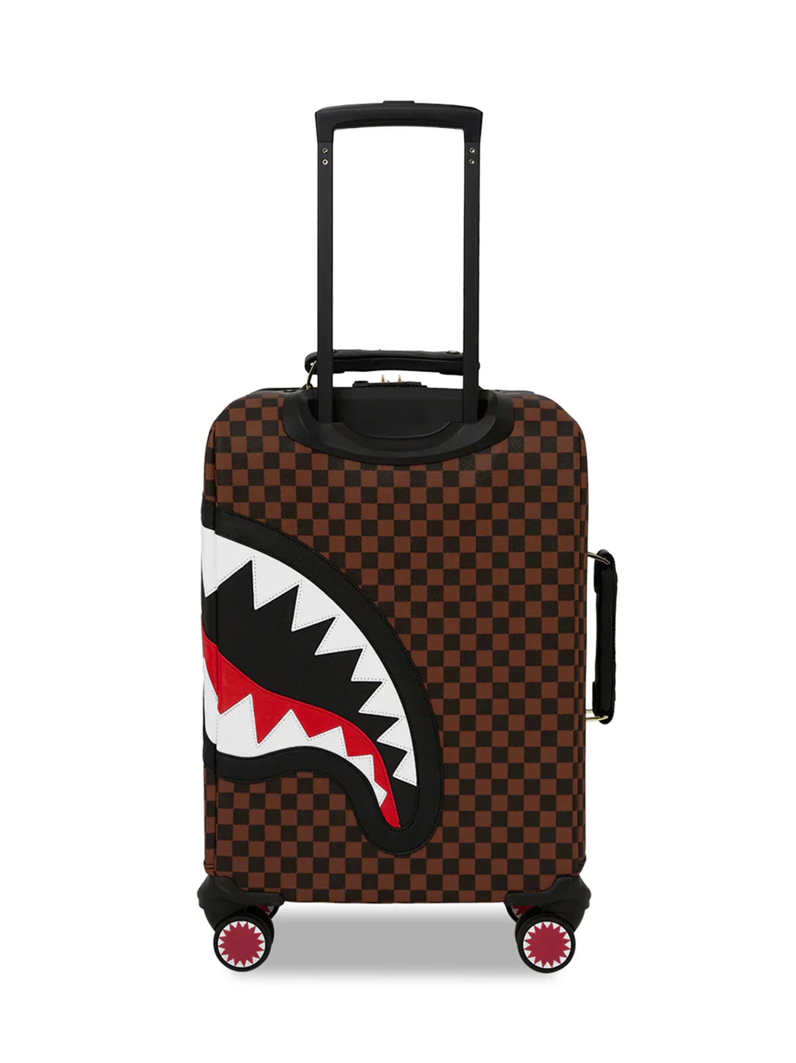 Trolley Sprayground Sawtooth Sharks In Paris Carry-On Luggage Marrone-3