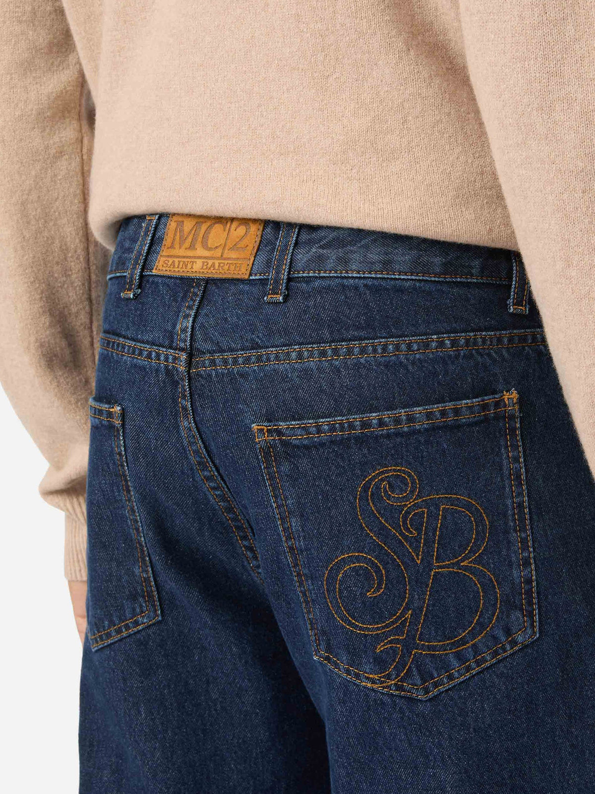 Saint Barth Jeans Riverdale Azzurri In Denim Con Finitura Stone Wash-4