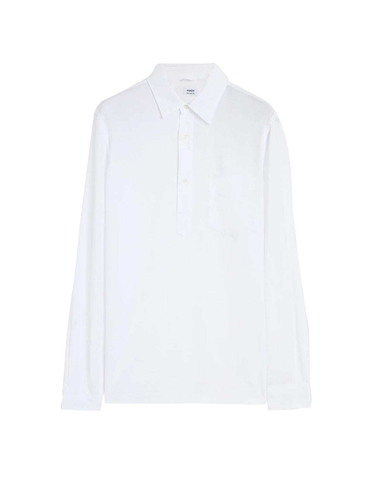 Aspesi Camicia Doppia In Voile Di Cotone Bianco-1