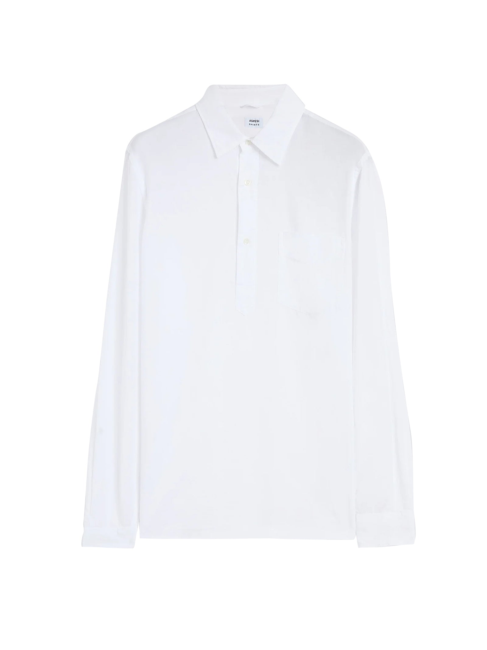 Aspesi Camicia Doppia In Voile Di Cotone Bianco-1