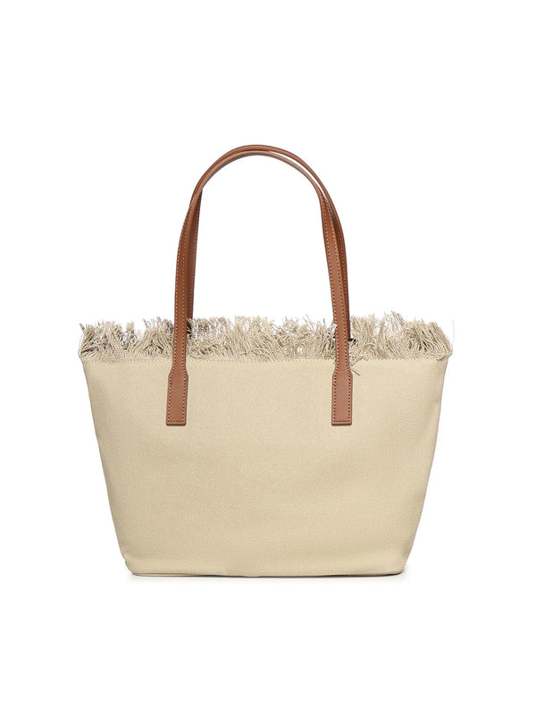 Saint Barth City Bag Mid Frange Beige-2
