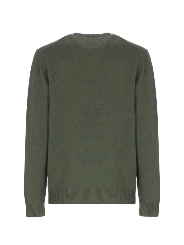 Saint Barth Maglia Girocollo Regent In Misto Lana Merino E Cashmere Militare-2
