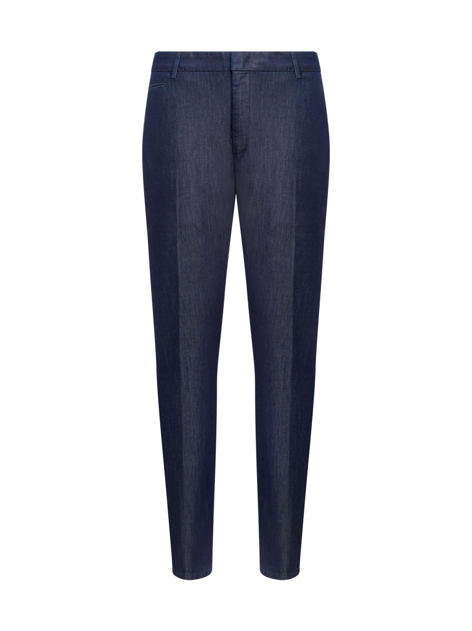 Dondup Pantaloni Joe Carrot In Denim Fisso Blu-1