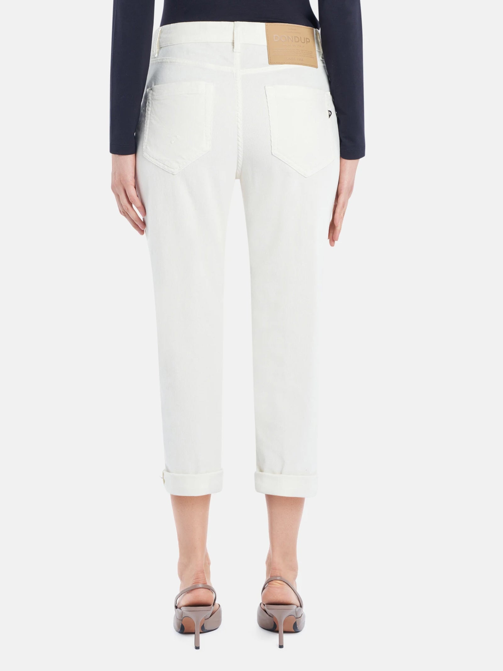 Dondup Pantaloni Koons Loose In Velluto Cotone E Lyocell-3