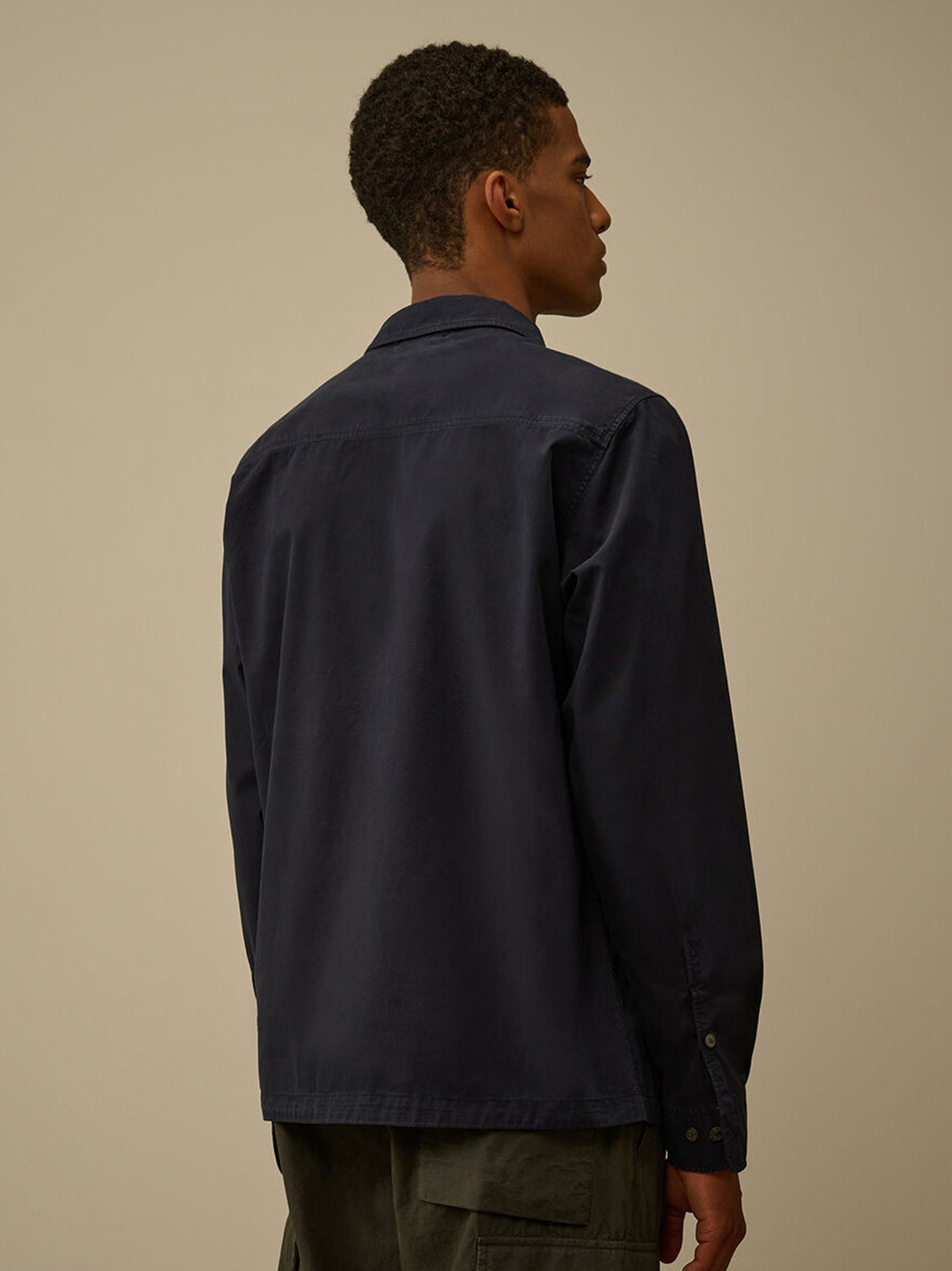C.P. Company Overshirt in gabardine Total Eclipse-3