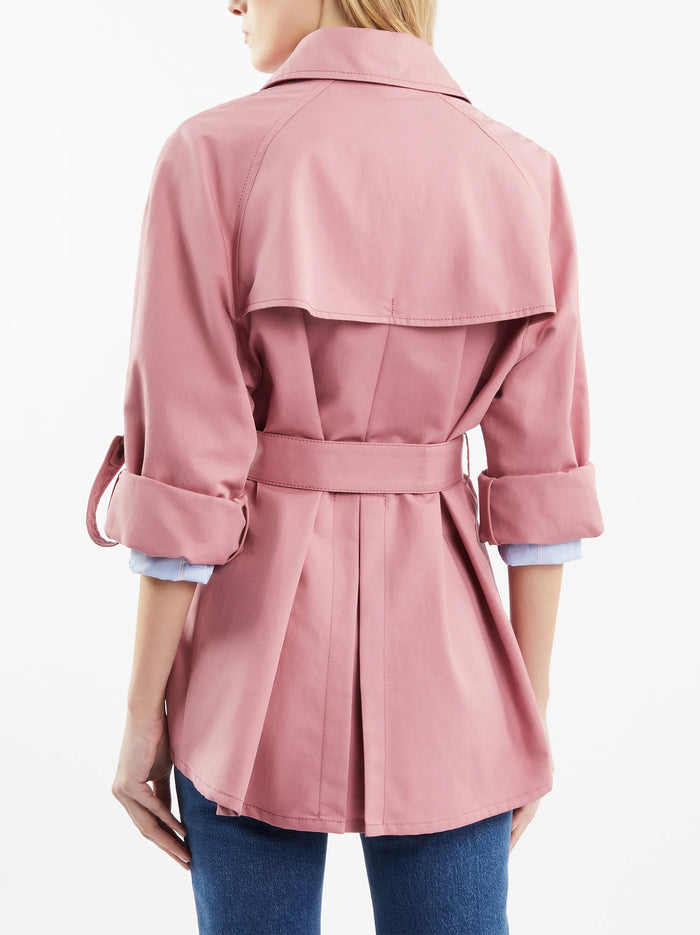 Short Double-breasted Trench Coat-3