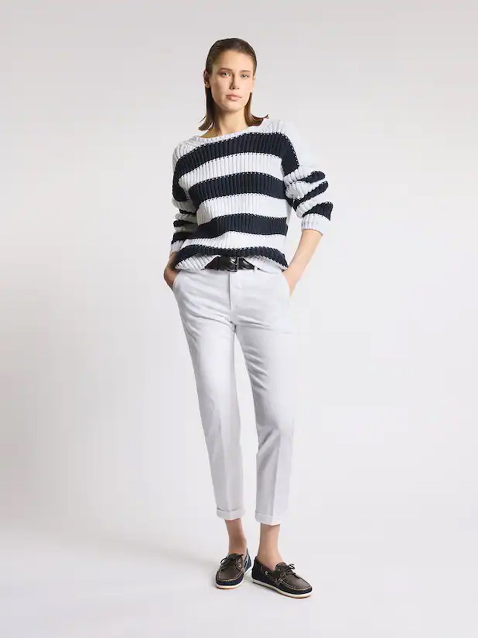 Pantaloni Slim Fit In Cotone Stretch-2