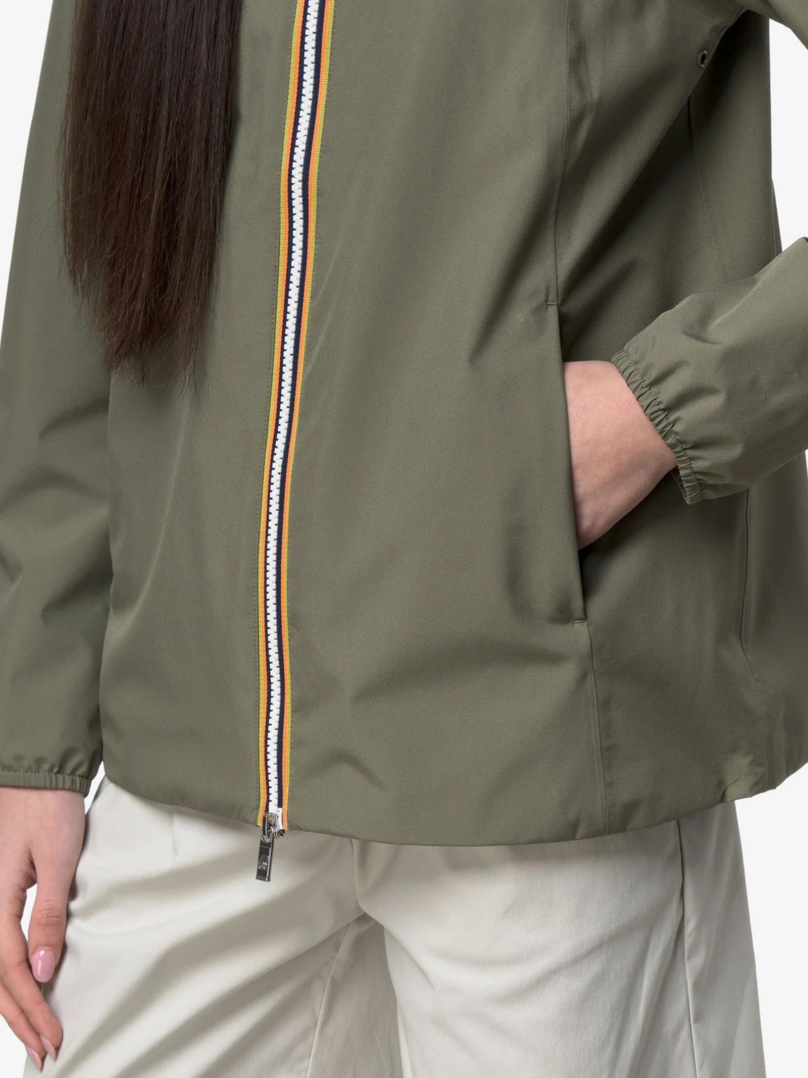 Marguerite Stretch Poly Jersey Green Lichen-4