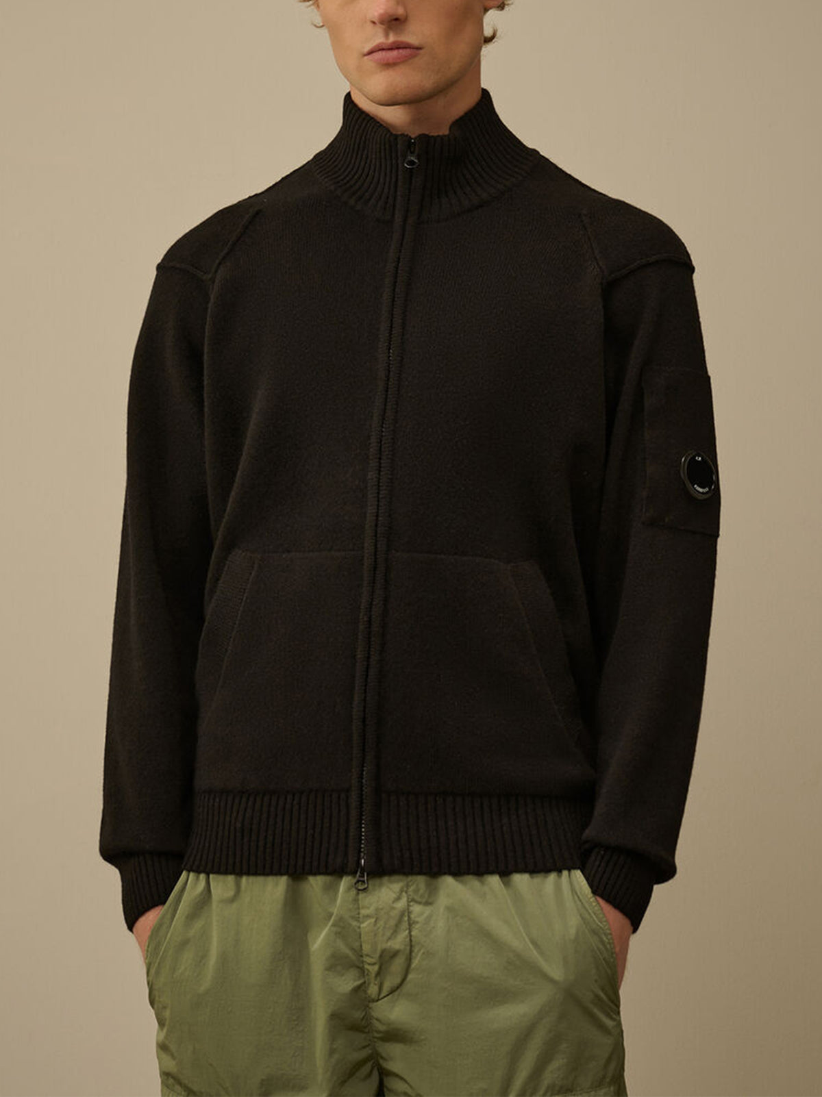 Cp Company Lambswool Grs Full Zip Sweater-2