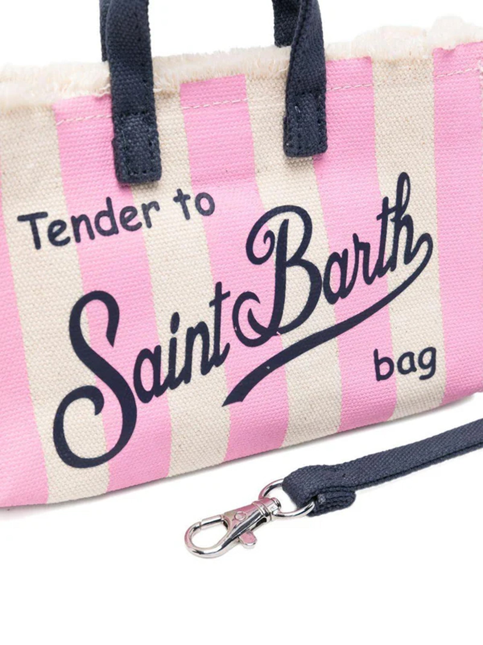 Saint Barth Phone Bag Righe Rosa-3