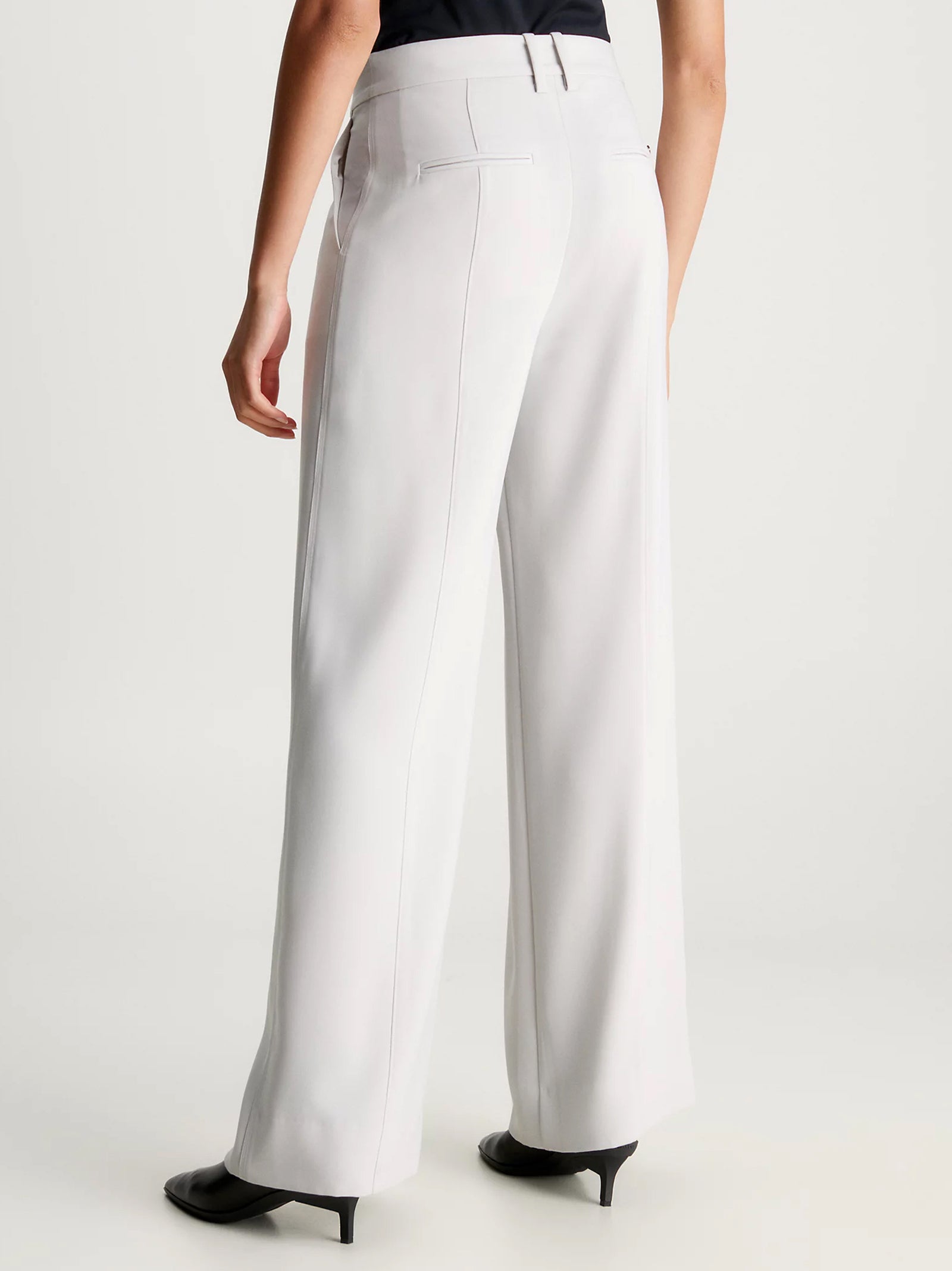 Pantaloni Gamba Larga In Twill-3