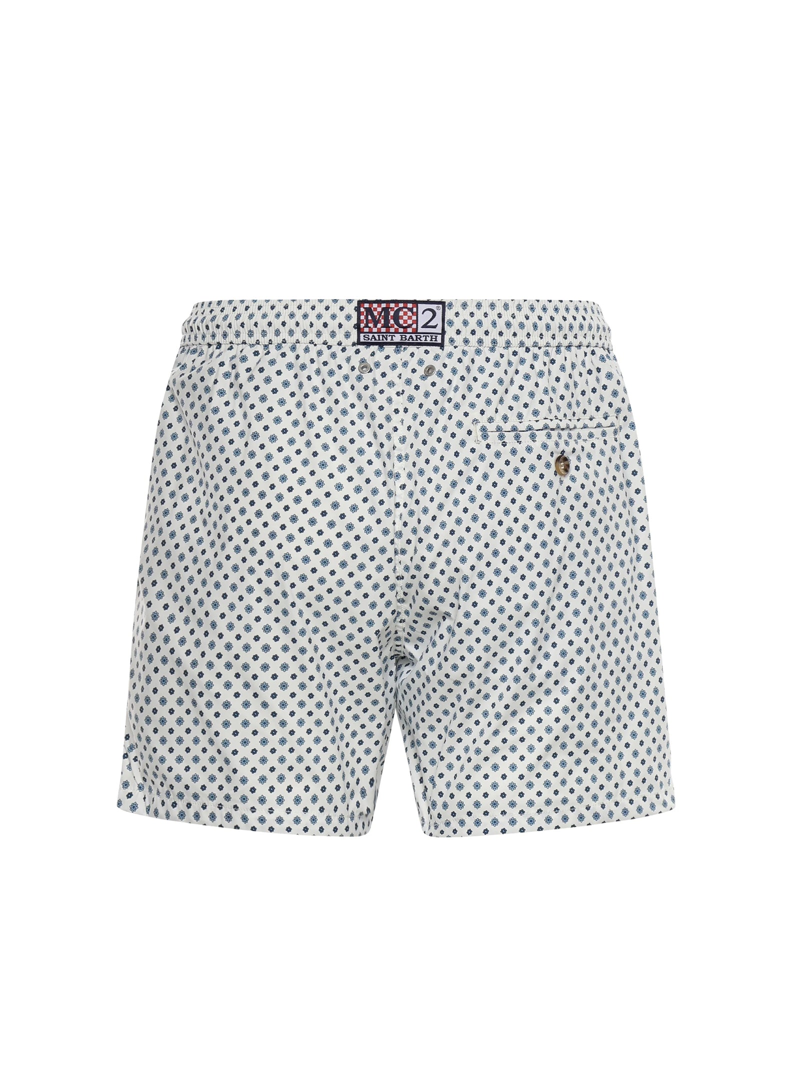 Saint Barth Boxer Mare Swimshort Dew Tie Bianco-2