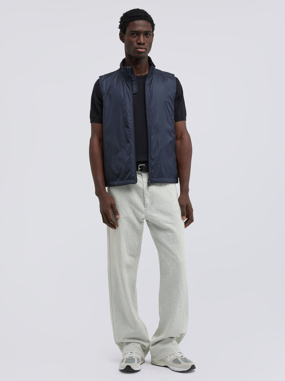 Aspesi Gilet Vernes in nylon blu navy-2